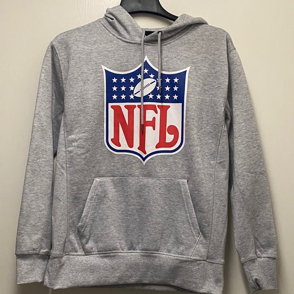 NFL Gray Hoodie with Red and Blue Logo